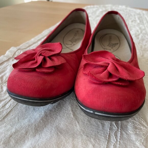 Waldläufer Red Suede Flats - Picture 1 of 10
